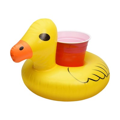 Inflatable Duck Drink Holder Floating Beverage Holder Pool Float For Pool Parties