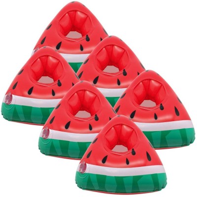 Inflatable Floating Watermelon Slice Drink Holder Float Beverage Cans, Cups & Bottles - Fun Kid & Adult Pool Party